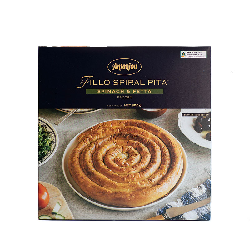 ant filo spiral spinach & fetta 900g* (8) [B][SPS]