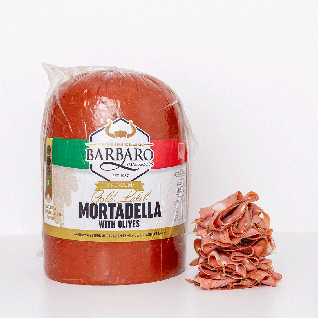 barbaro mortadella olive half r/w 4.5kg (2) [K]