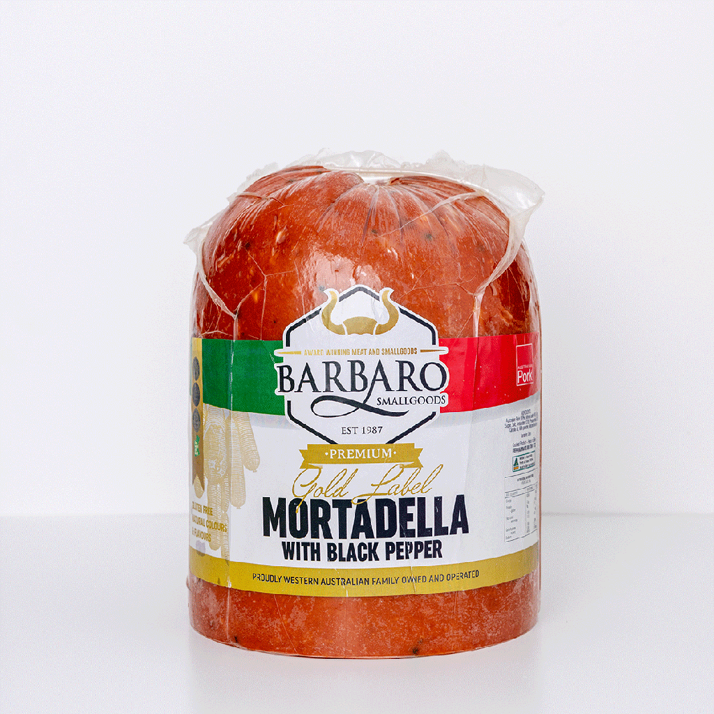 barbaro mortadella pepper half r/w 4.5kg (2) [K]