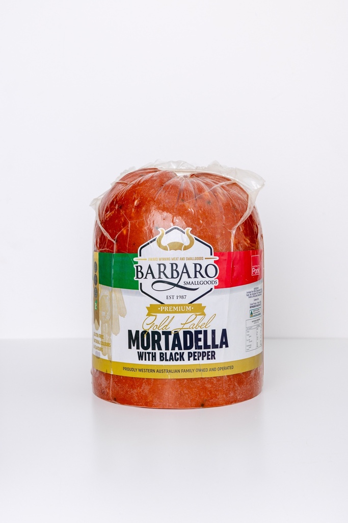 Barbaro Mortadella Pepper Half r/w 4.5kg