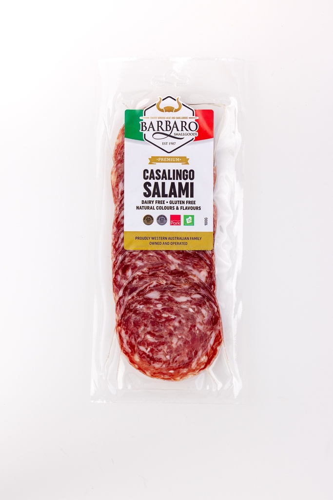 Barbaro Retail Salami Casalingo Mild Sliced 12 x 100g