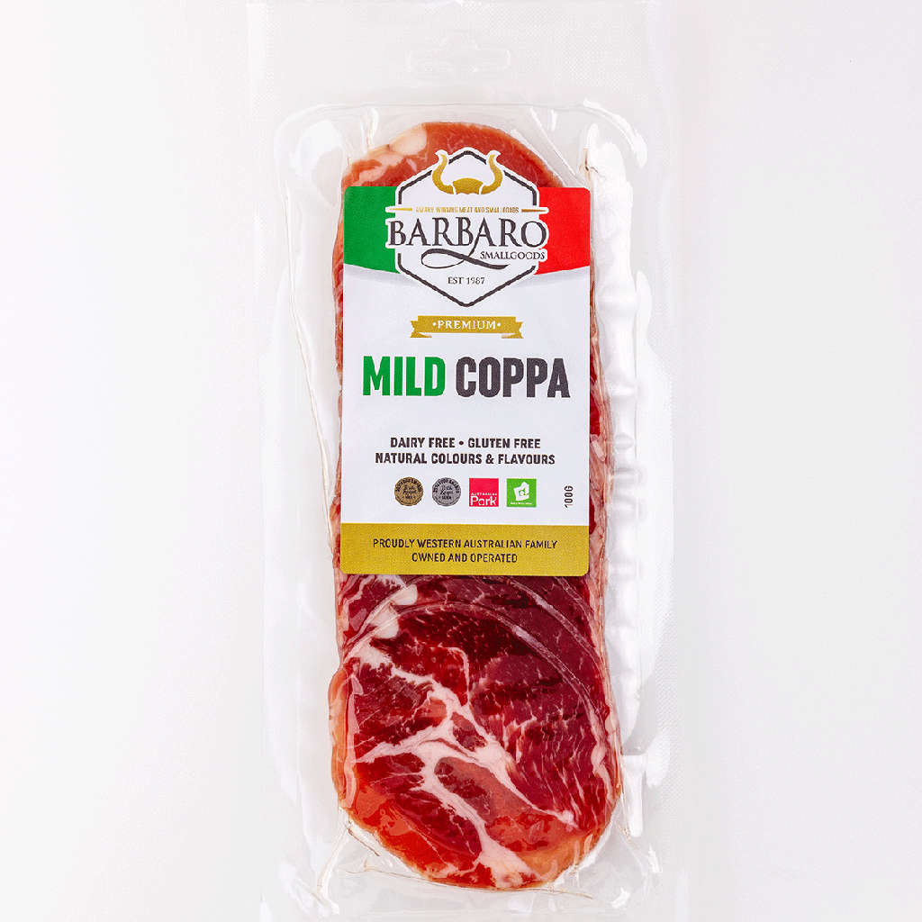 barbaro RETAIL coppa sliced 12 x 100g [B]