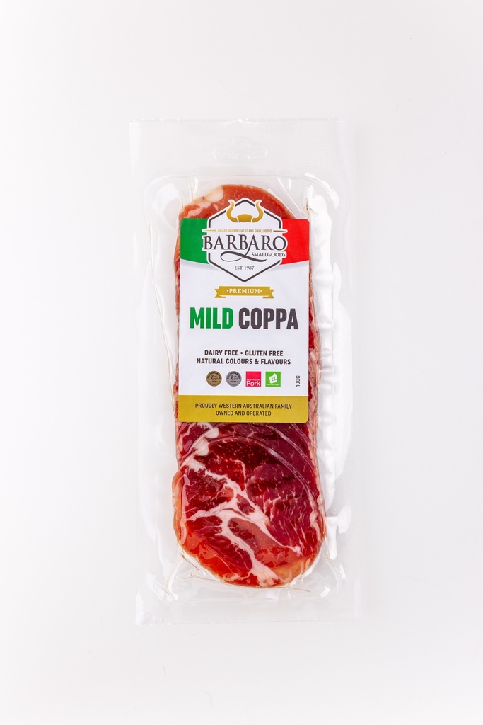 Barbaro Retail Coppa Sliced 12 x 100g