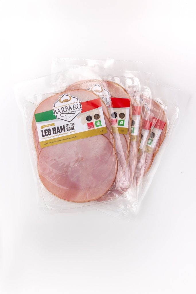 Barbaro Retail Leg Ham Free Range Sliced 12 x 120g