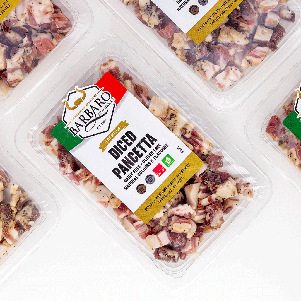 barbaro RETAIL pancetta mild diced  12 x 175g [B]