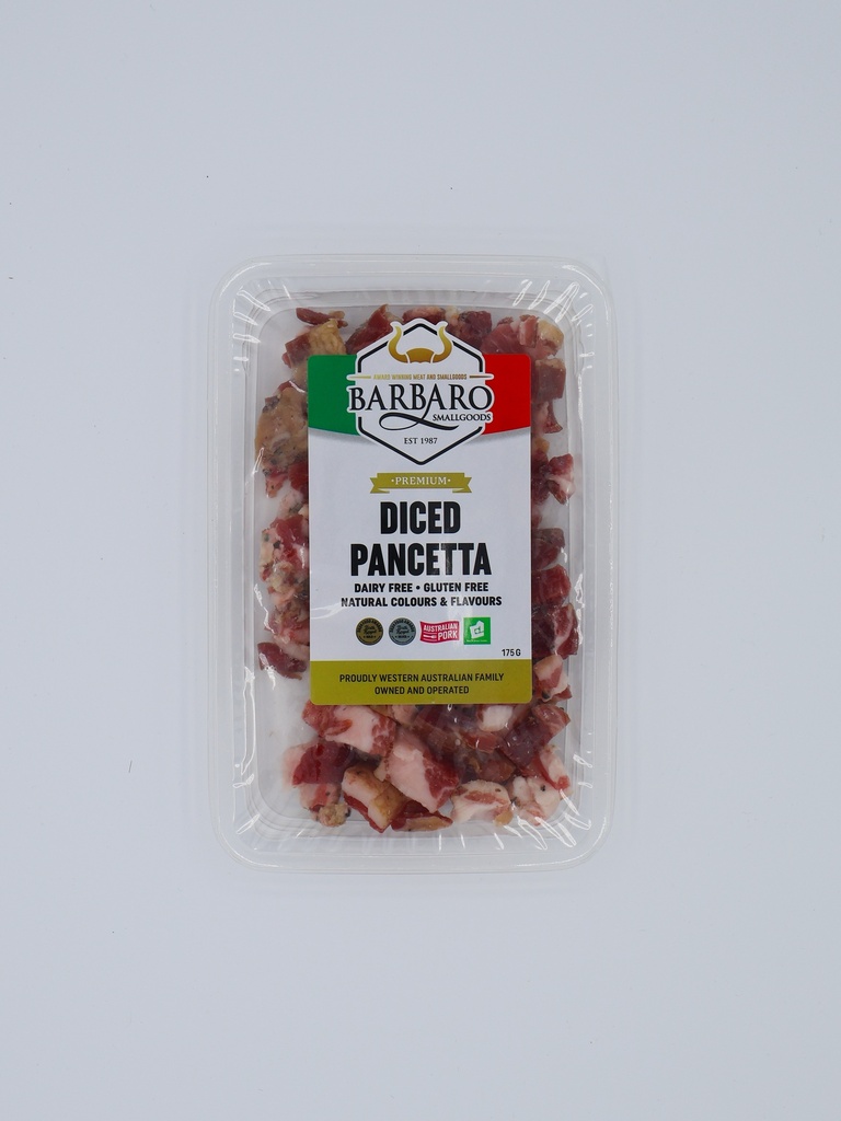 Barbaro Retail Pancetta Mild Diced 14 x 175g