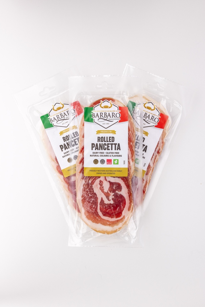 Barbaro Retail Pancetta Rolled Sliced 12 x 100g