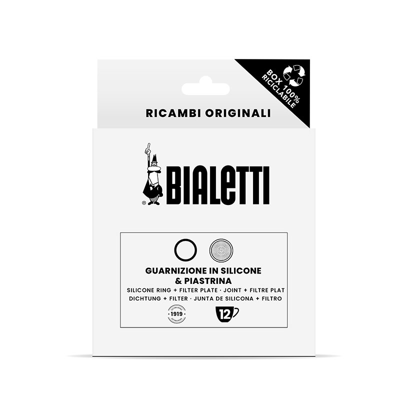 Bialetti- Gasket Silicon + Filter 12 Cup Alum* (800042)