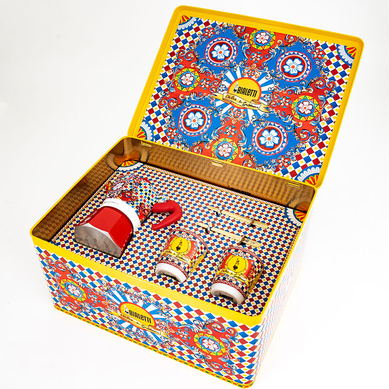 Bialetti- Moka D&G 2 Cup +Glass +Stirrers Gift Set* Red (5332)