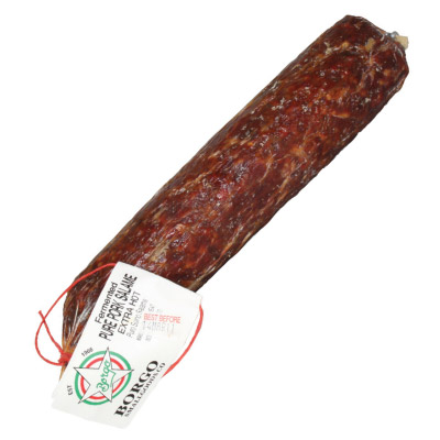 borgo salami pure pork ex hot 400g [K]