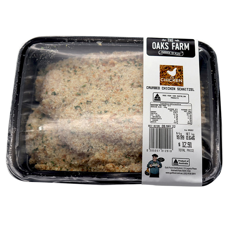 The Oaks Retail Trays Crumb Chicken Schnitzel
