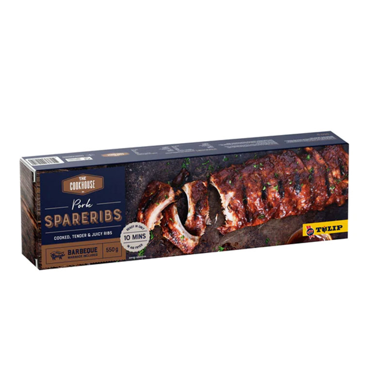 cookhouse pork ribs cooked 550gm (8) [B]