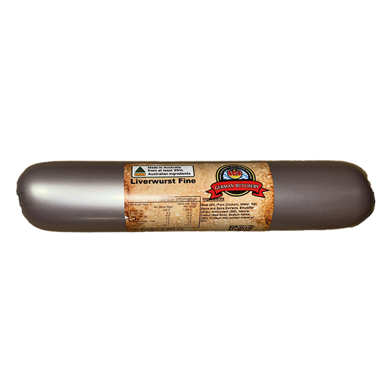 German Butcher- Liverwurst Fine Lrg r/w 1kg