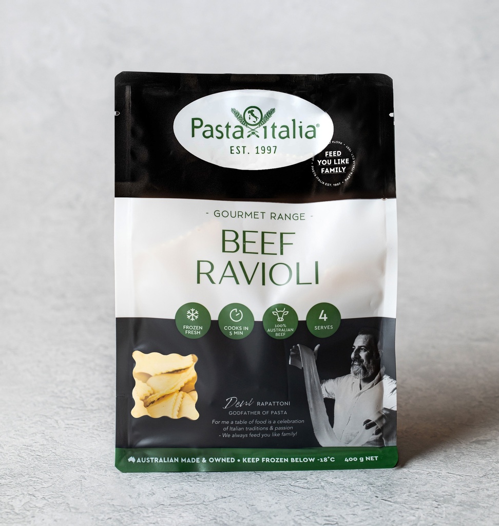 Pasta Italia- Froz Gourmet Ravioli Beef 10 x 750gm