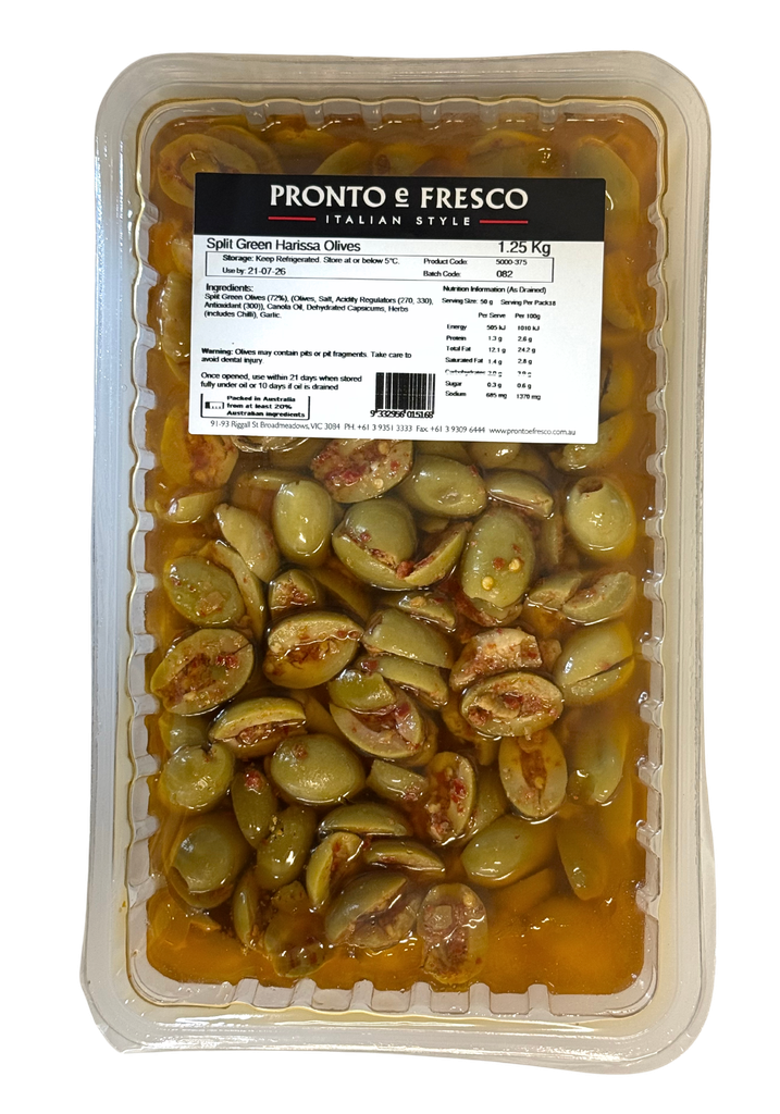 Pronto E Fresco- Olive Split Harissa Mix 1.25kg