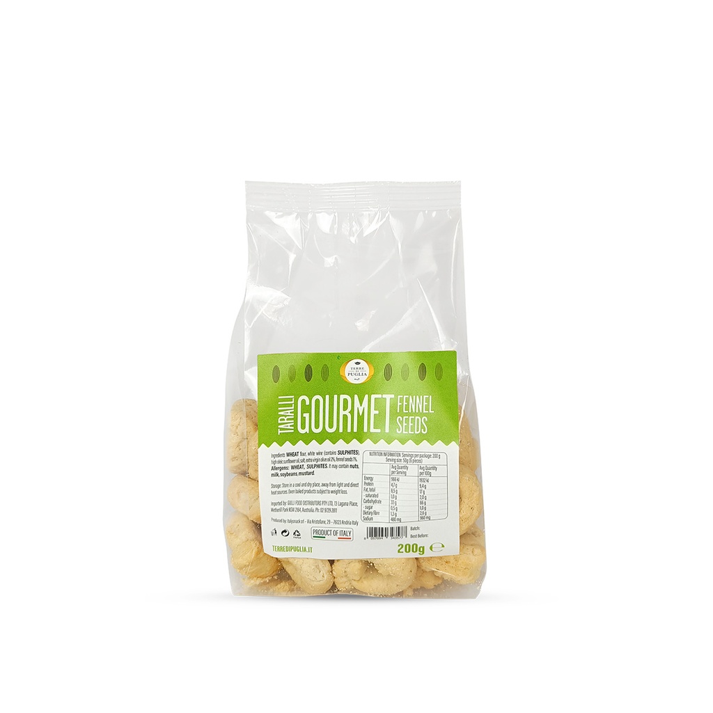 terre taralli gourmet fennel seeds 12 x 200g [B]