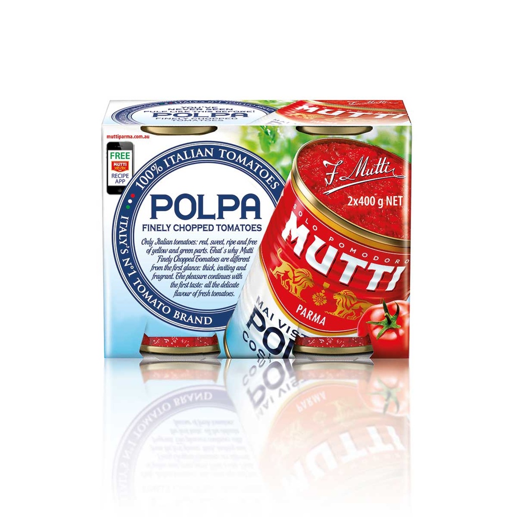 mutti polpa chopped  400g twin pack x 3 [B]