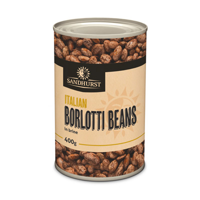 sandhurst BORLOTTI BEANS 24 x 400g (BORL24) [B]