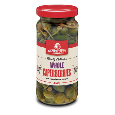 sandhurst CAPERBERRIES WHOLE 6 x 240g (CB240) [B]