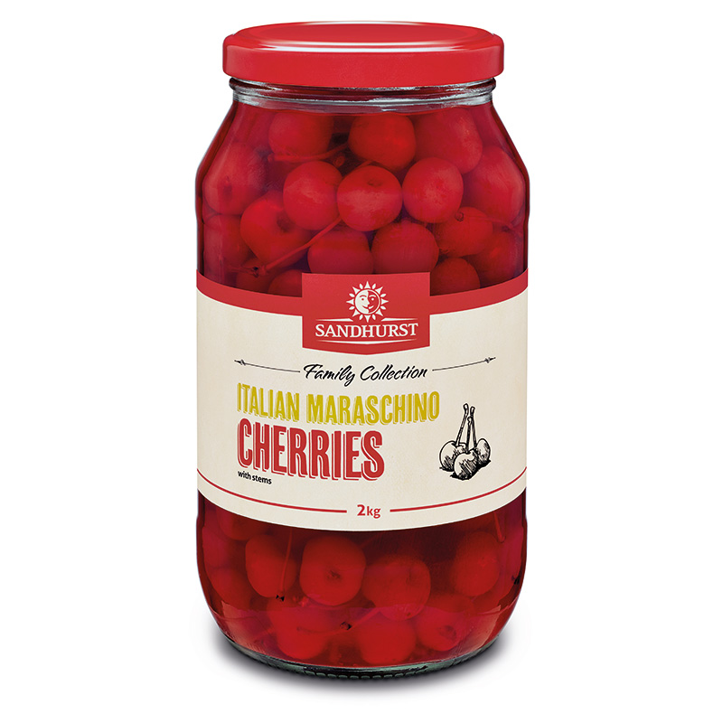 SANDHURST ITALIAN MARASCHINO CHERRIES 1.9kg (ITALMARA1.9) [U]