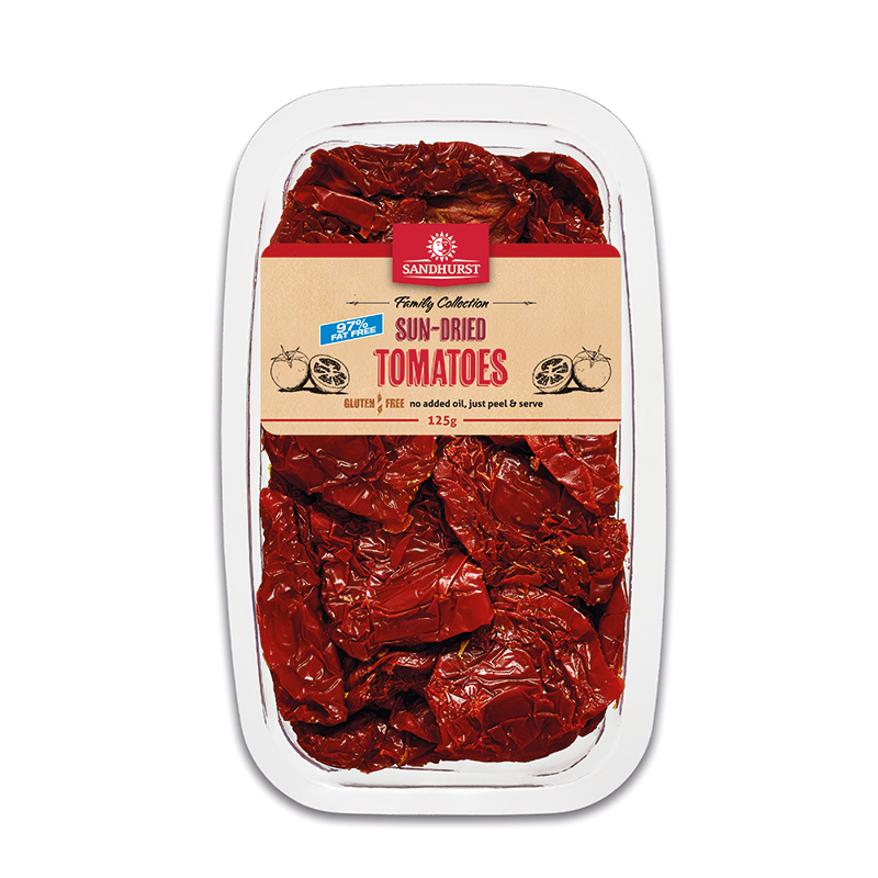 Sandhurst- Tomatoes Sun Dried Halves Rte 6 x125g (RTEH)