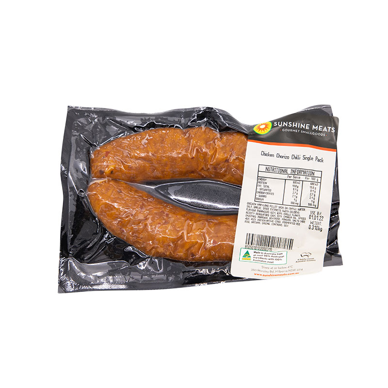 Sunshine- Chorizo Chicken Singles Hot r/w 300g