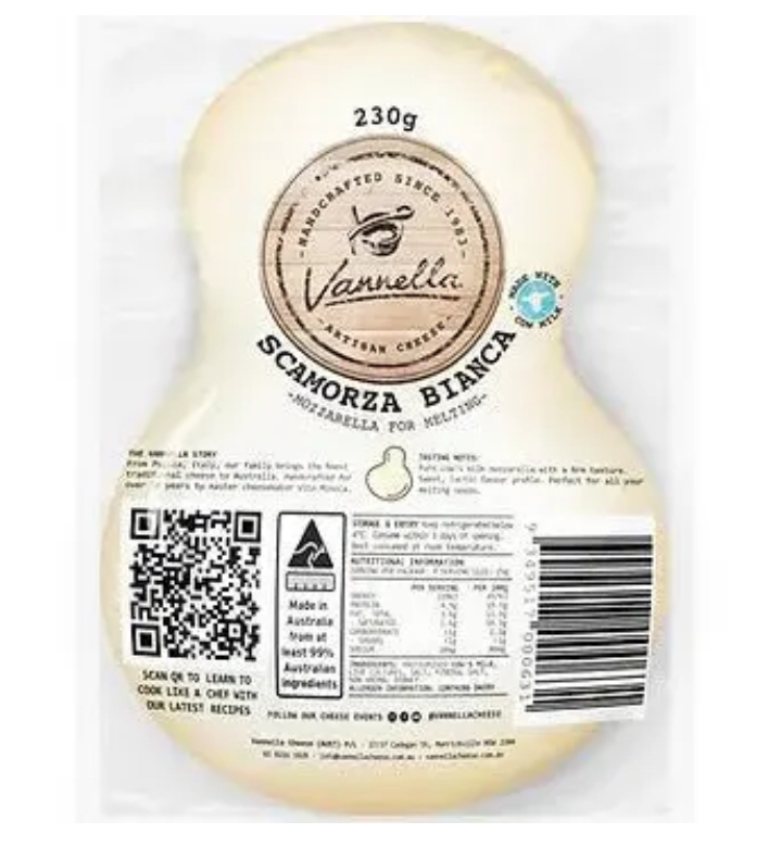 Vannella- Scamorza Bianca Retail 8 x 230g 