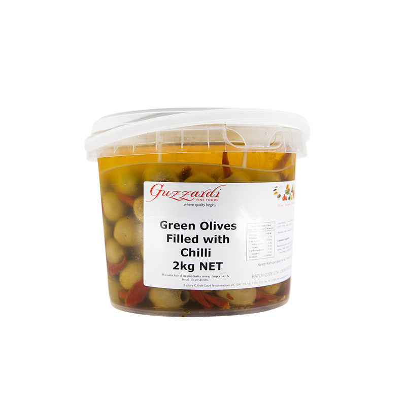 Guzzardi- Olives Queen Stuff W Chilli 2kg