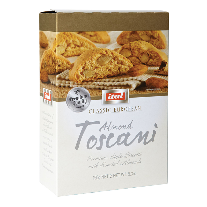 ital biscuit almond toscani 6 x150g* [B]