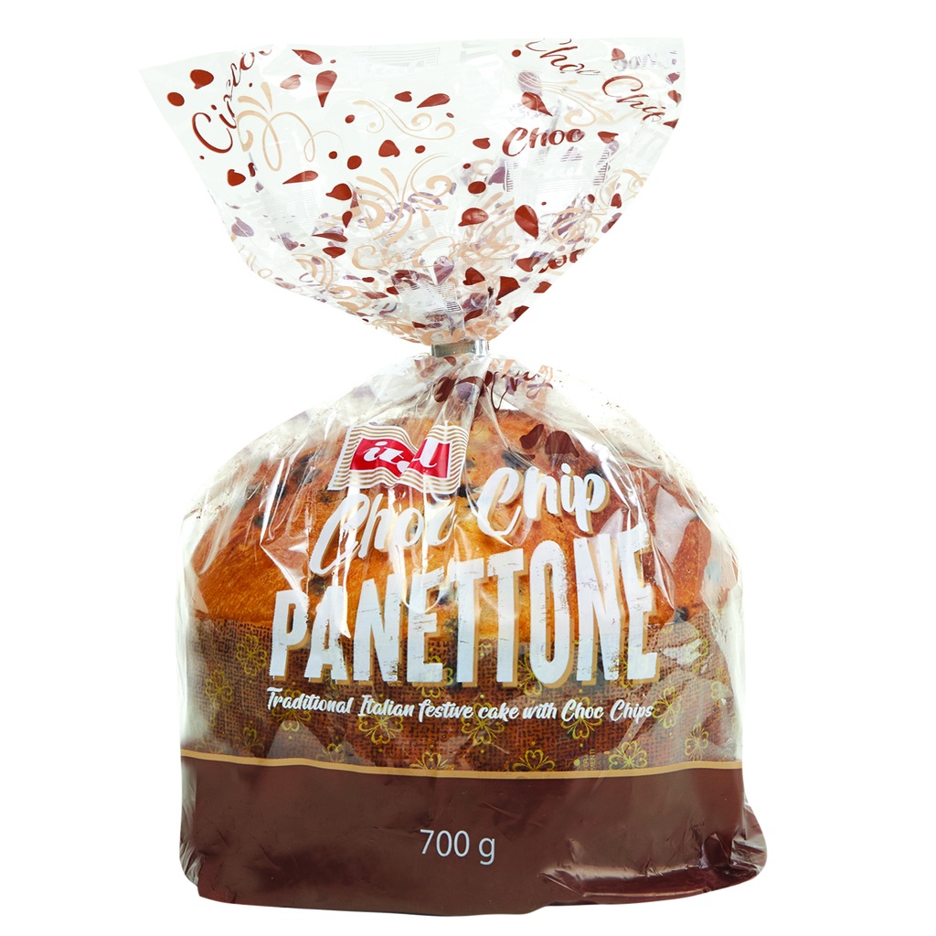 Ital- Panettone Choc Chip Cake (gift bag) 700g x 6 (SI-PANC7)