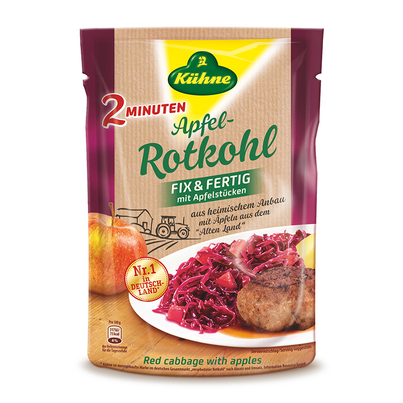 Kuhne- Cabbage Red W Apple (2 Minute) 400gx10 (46360)
