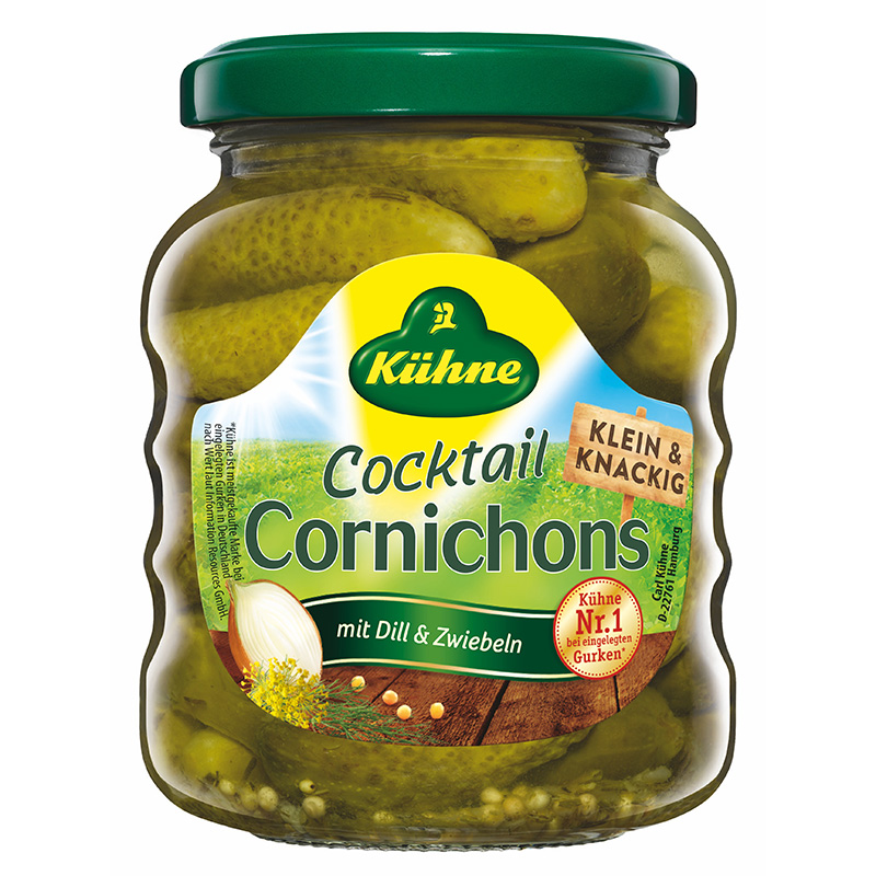 kuhne 40500 cornichon cocktail 10 x 212ml [B]