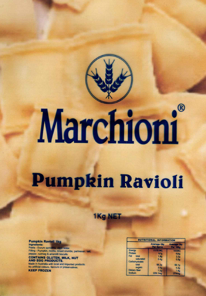 Marchioni- Ravioli Pumpkin 8 x 1kg