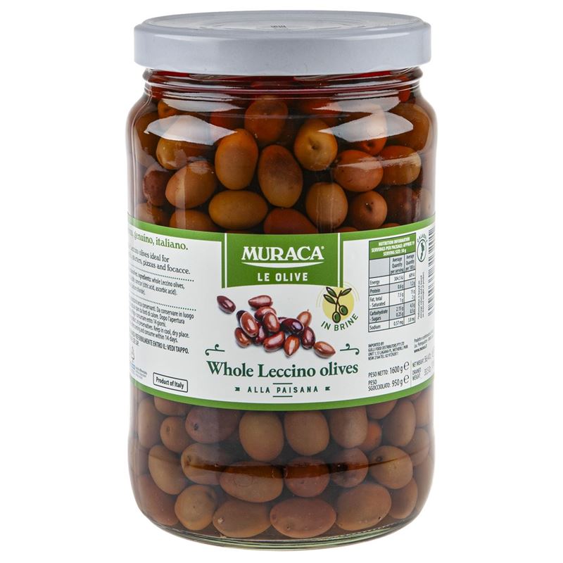 Muraca- Olives Leccino Whole 6x580g