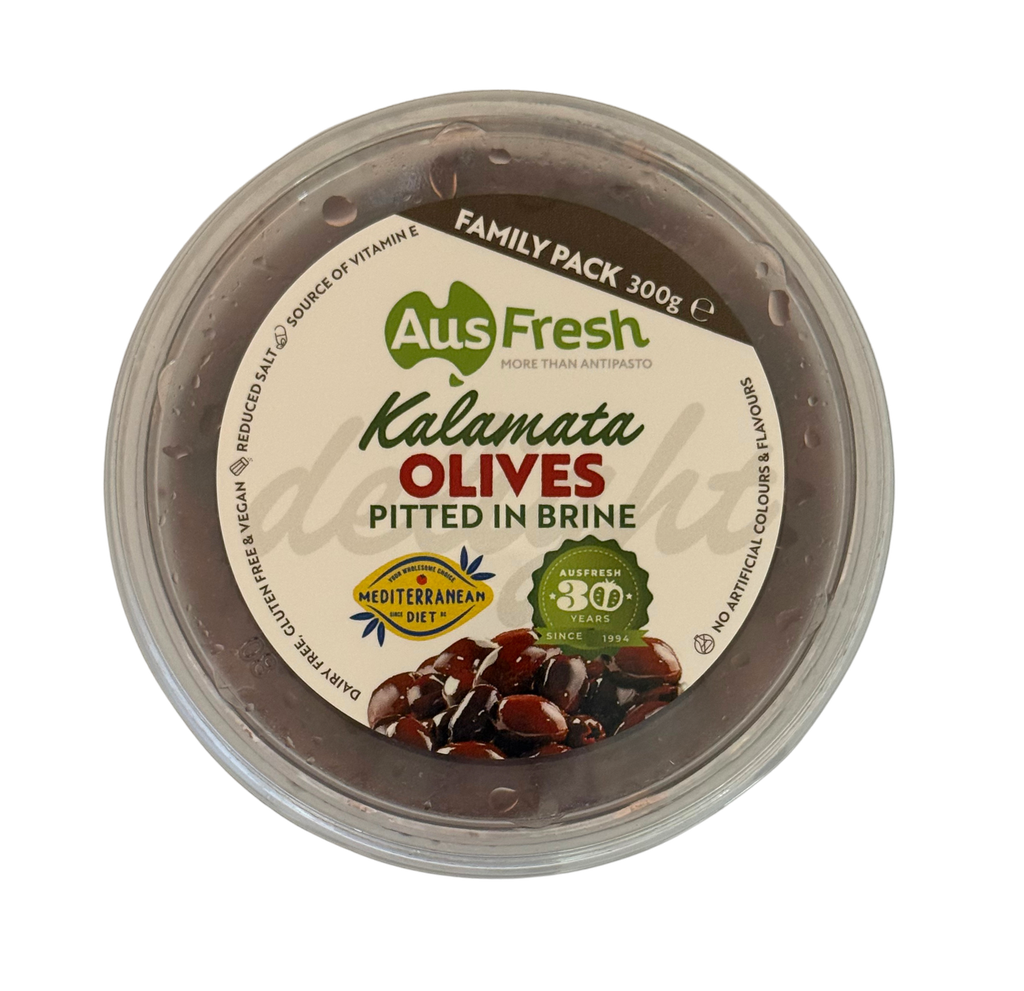 Ausfresh- Kalamata Olives Pitted In Brine 6 x 300g (890183)
