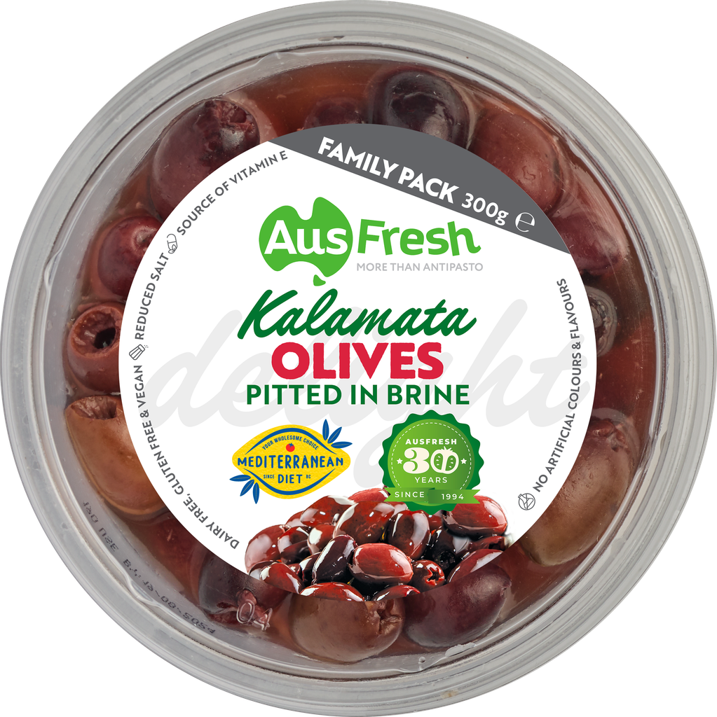 Ausfresh- Kalamata Olives Pitted In Brine 6 x 300g (890183)
