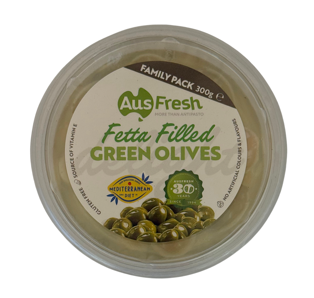 Ausfresh- Stuff Green Olives W Fetta/Cream Cheese 6 x 300g (890770)