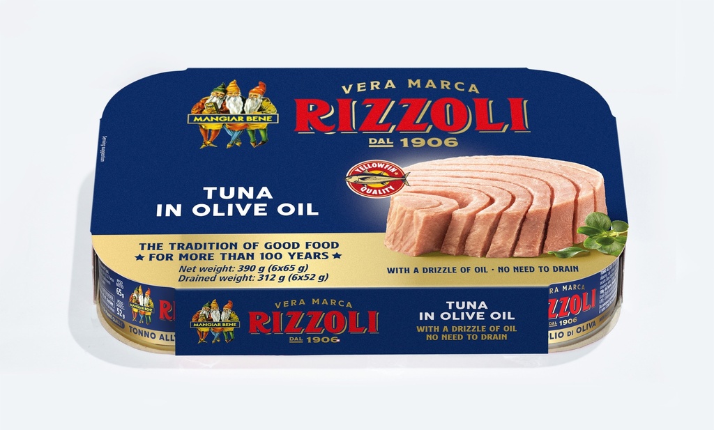 Rizzoli- Tuna In Olive Oil 18 (6x65g Cluster)