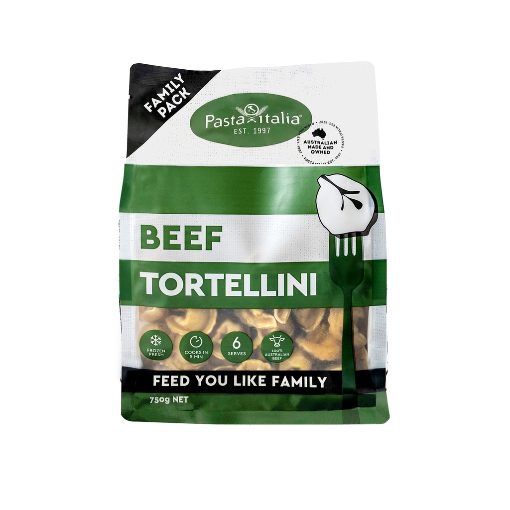 Pasta Italia- Froz Everyday Tortellini Beef 10 x 750gm