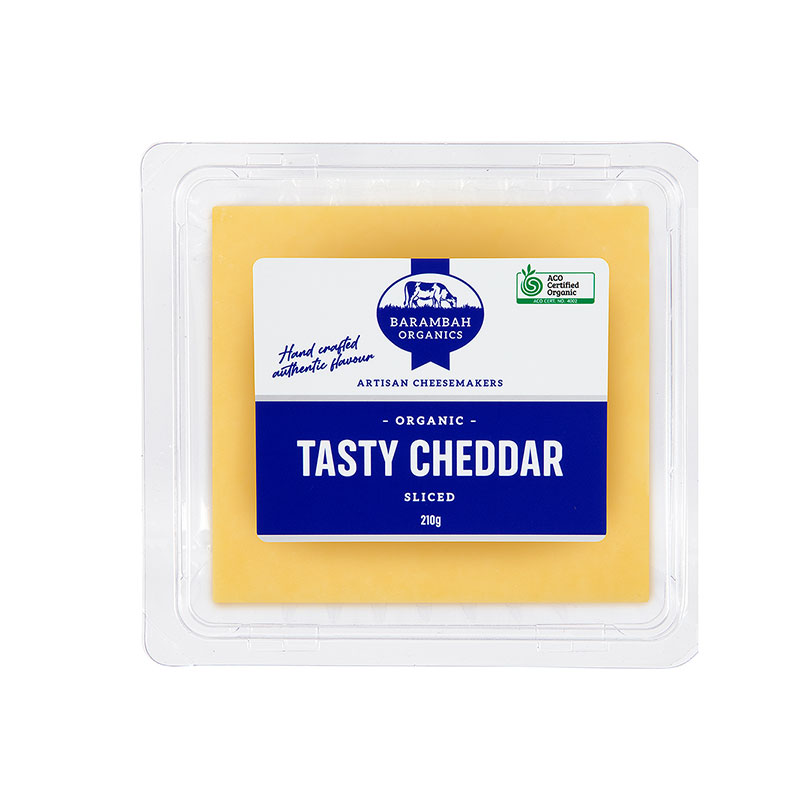 Barambah Organics- Dumaresq River Cheddar Sliced 210g x 12