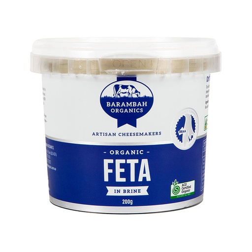 Barambah Organics- Feta In Brine 200g x 6