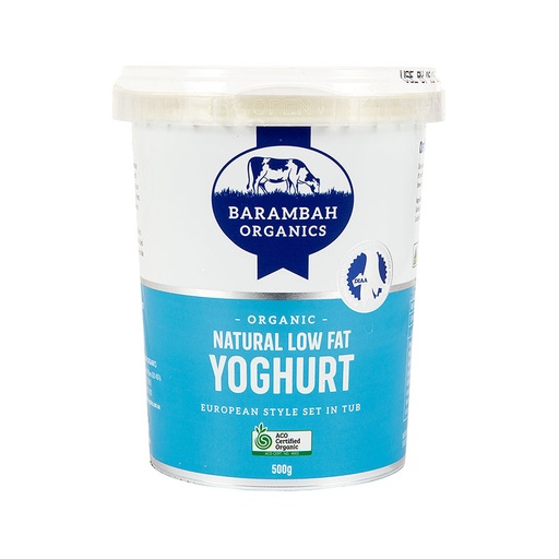 Barambah Organics- Yoghurt European L/F 99% 500g x 6