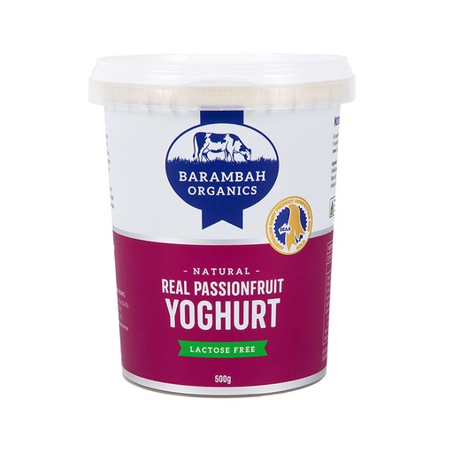Barambah Organics- Yoghurt Passionfruit 500g x 6