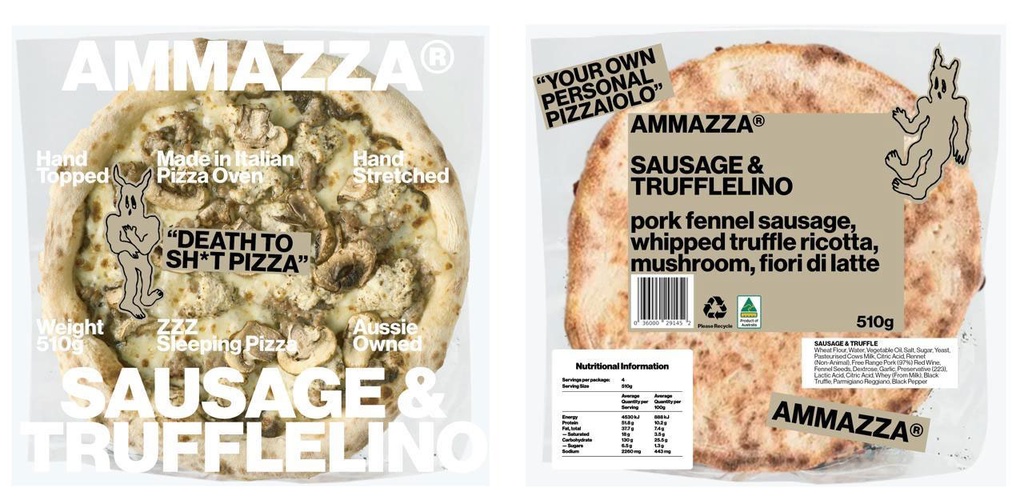 Ammazza sausage & trufflelino pizza 10 x 510g [B]* 