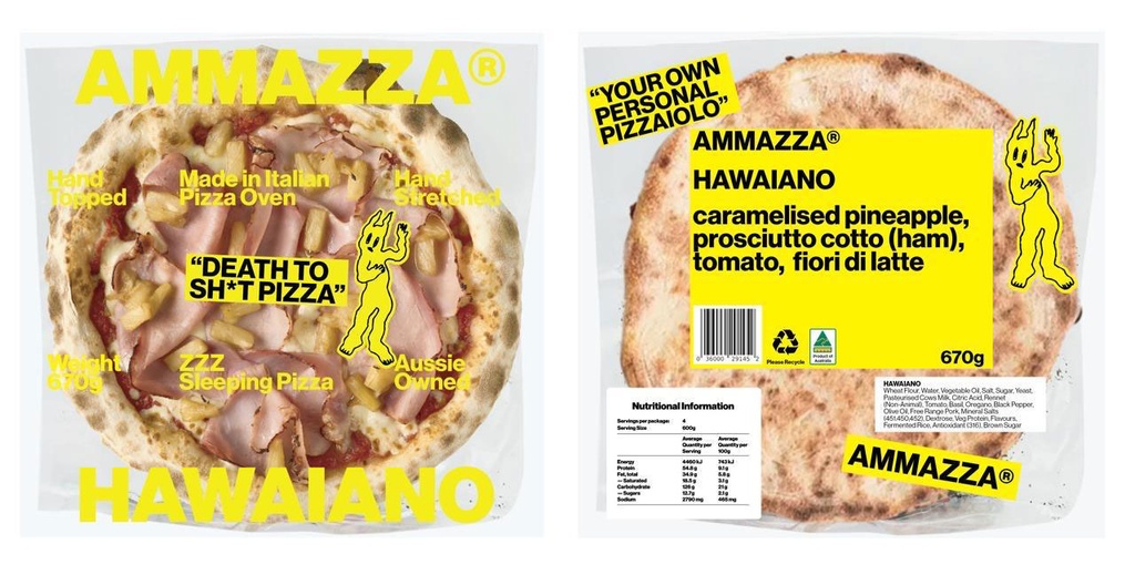 Ammazza- Hawaiano Pizza 10x670gm *