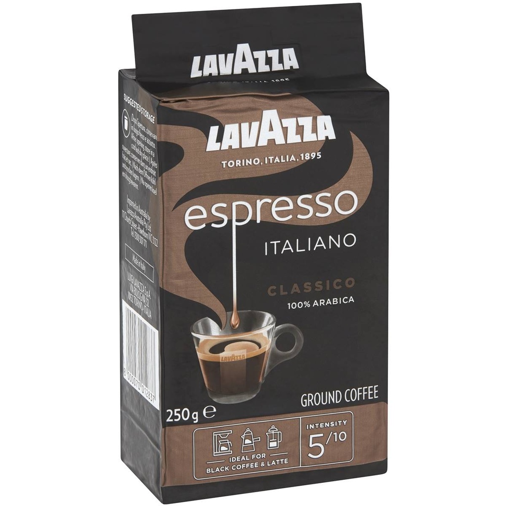Lavazza- Coffee Espresso Italiano Classico Ground Coffee 6x250g