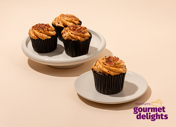 Priestley's- Chocolate Caramel Cupcakes x 8