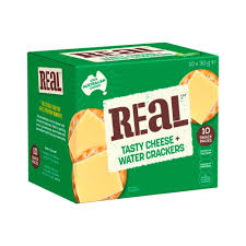 Real Dairy- Tasty Cheese & Water Crackers 8 x 40g