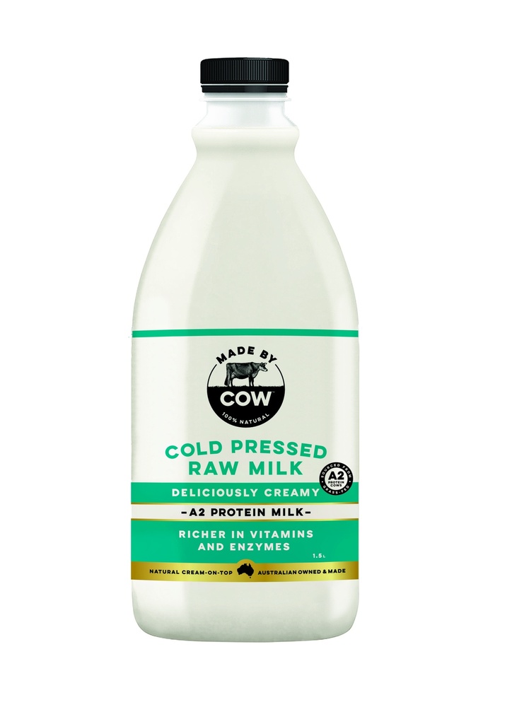 Made By Cow- A2 Protein Raw Milk 6 x 1.5Lt