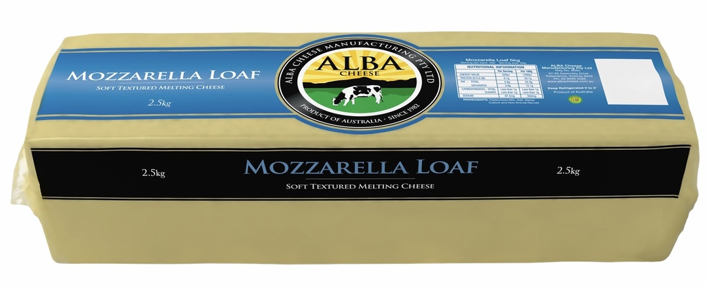 Mozzarella Loaf 2.5Kg (8) [U]